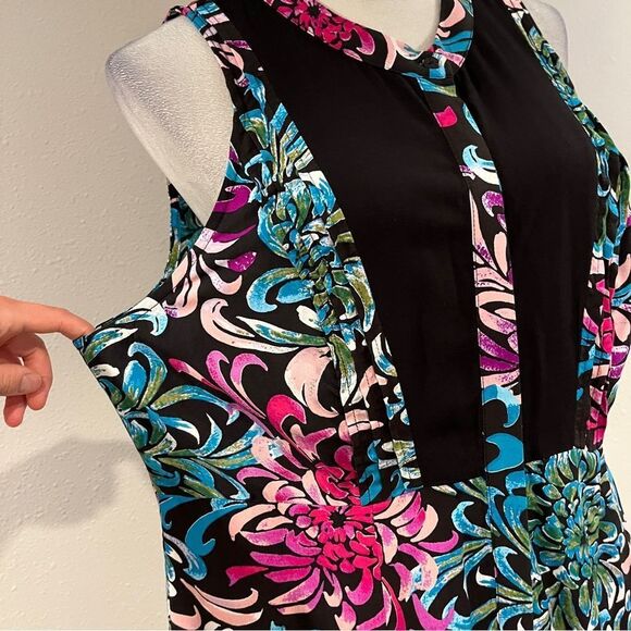 Nicole Miller Floral Sleeveless plus size Dress size 16 - Picture 3 of 13